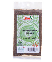 Epices poivre noir moulu 50 gr